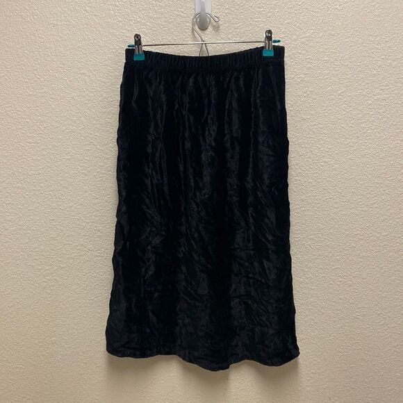 CP Shades Crushed Velvet Midi Skirt Large - Picture 1 of 6